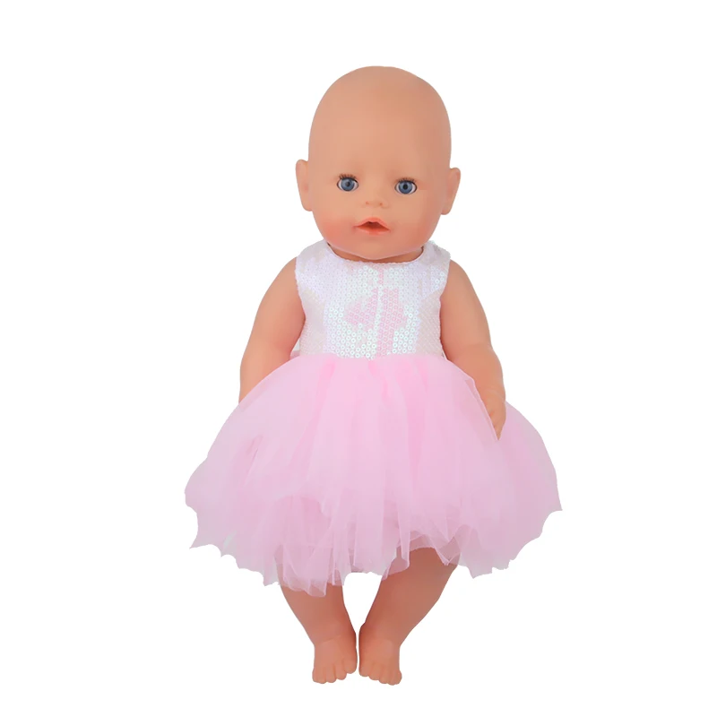 American 18 Inch Girl Doll Sequins Skirt Clothes Shining Cute Mini Dress For 43cm Baby New Born,OG,DIY Doll Accessories Toy thumbnail 5