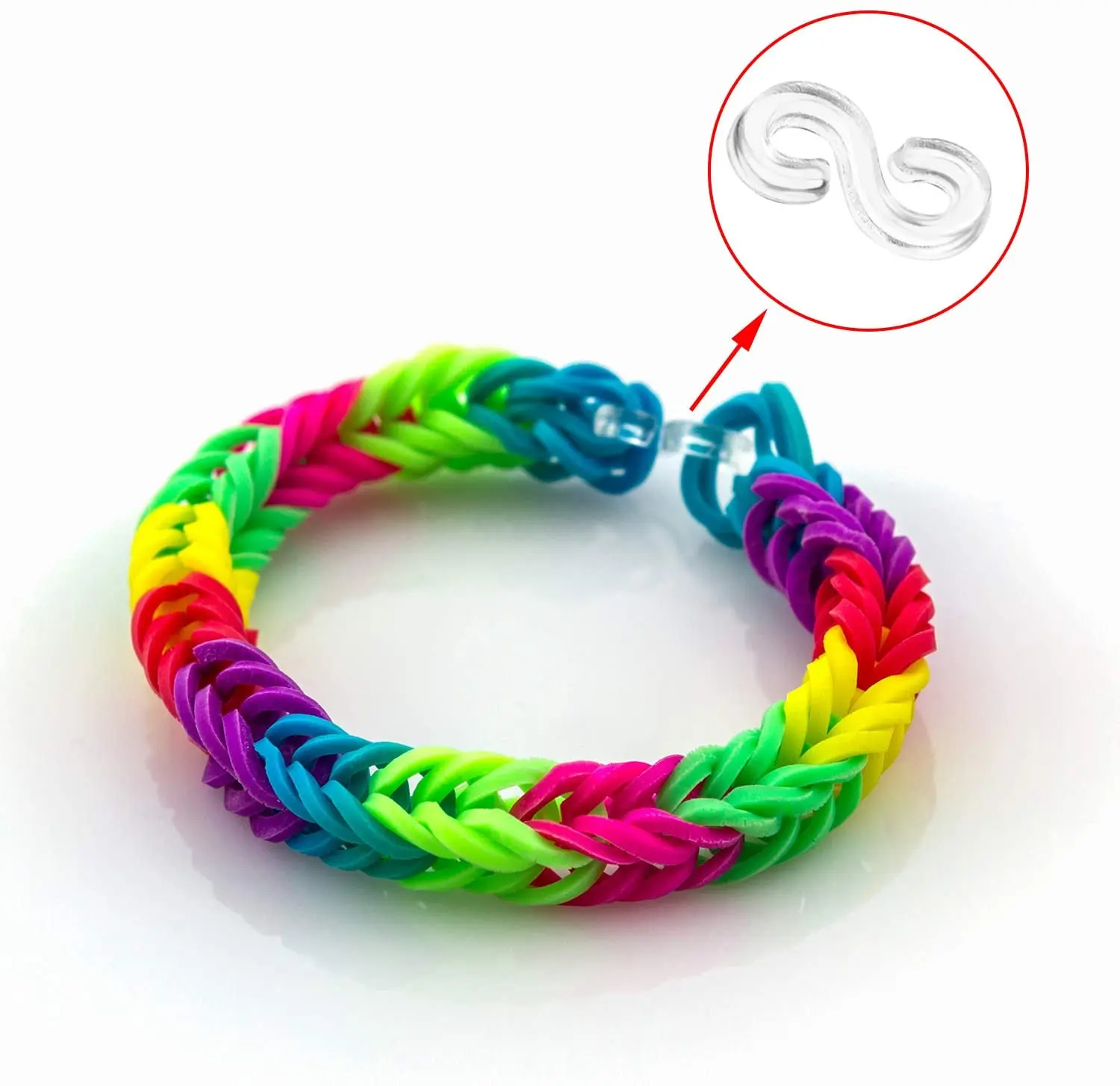 200pcs Plastic S Clips Loom Band Clips S Shape Clips Mini Transparent Bracelet Connectors for DIY Bracelets Making Refill Kit thumbnail 2