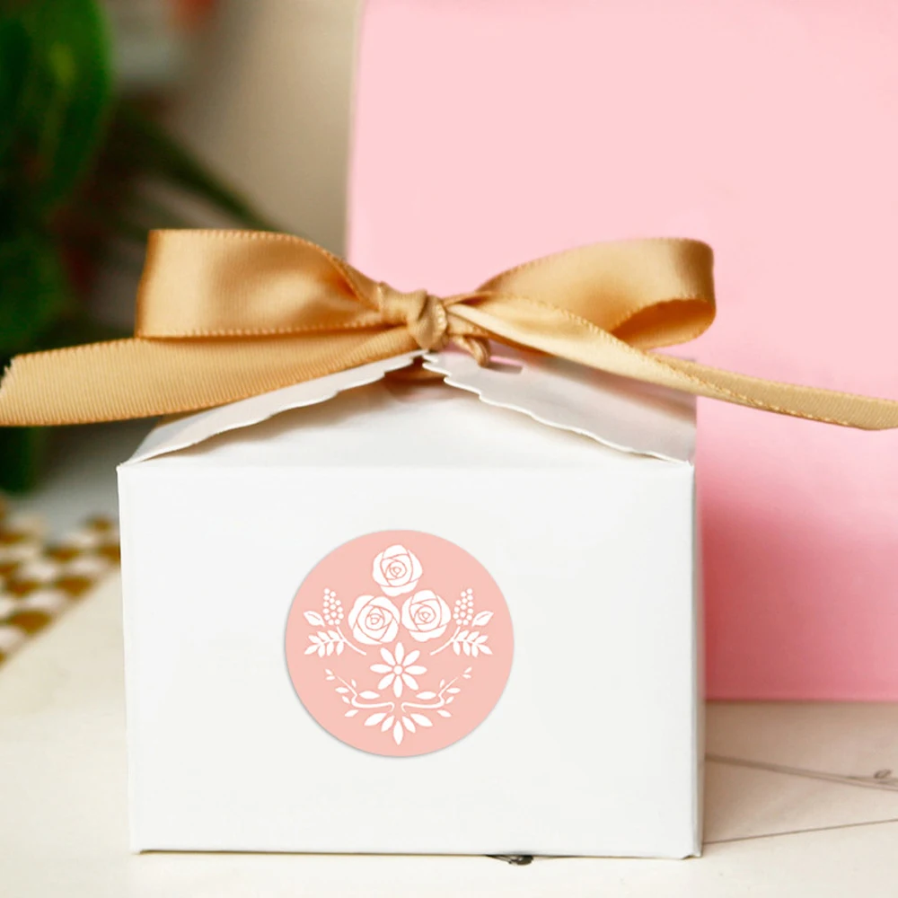 100-500pcs Labels Roll Flower Thank You Stickers Scrapbooking For Gift Decoration Stationery Sticker Seal Label Handmade Sticker thumbnail 5