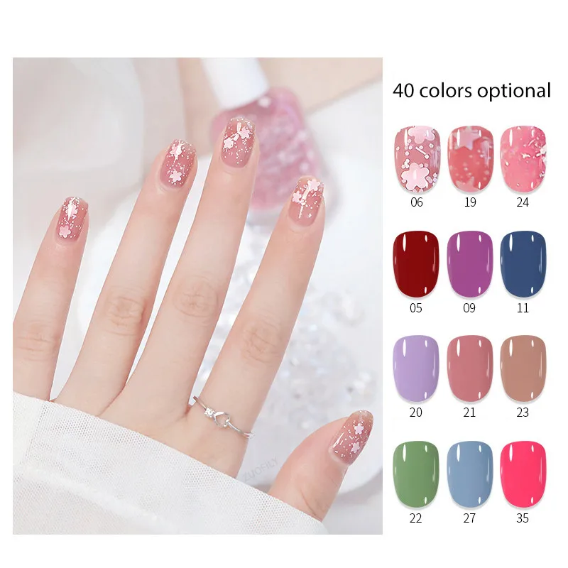 10ml Water-based Nail Polish Long Lasting Tearable Quick Dry No Bake Semi-permanent Varnish DIY Fashion Manicure 40 Color thumbnail 2