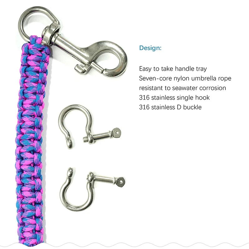 Scuba Diving Camera Handle Rope Lanyard Strap Carrier Gopro Sony Canon Housing Light Holder Underwater Photography Accessory thumbnail 4