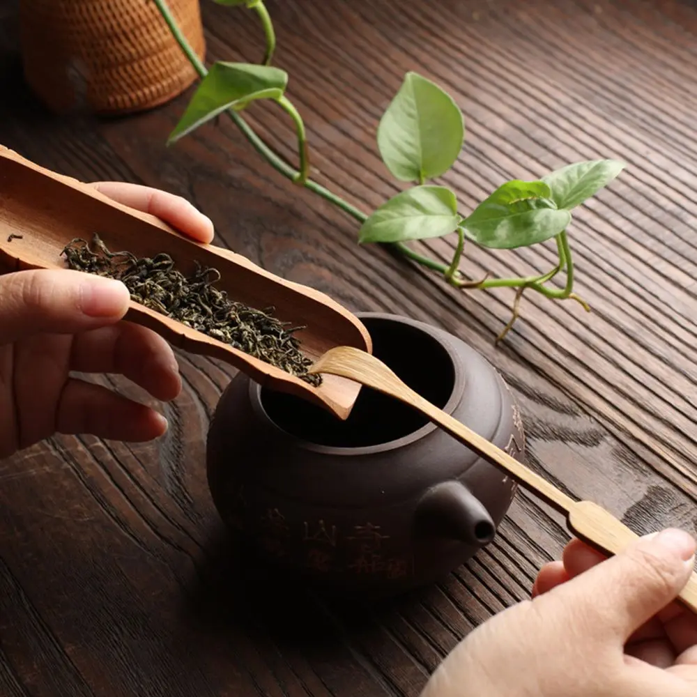 1Pc Japanese-style Natural Bamboo Rattan Tea Scoop Tea Shovel Tea Leaves Chooser Holder Spoon for Tea Honey Coffee High Quality thumbnail 4