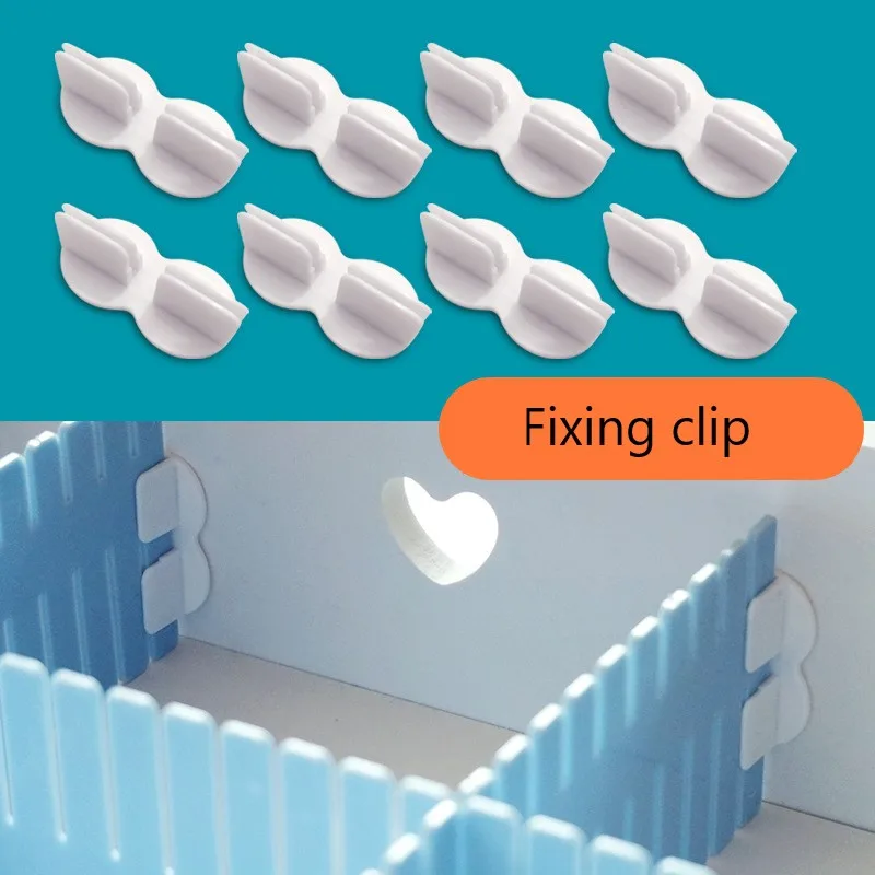 4Pcs/Lot Drawer Partition Accessories Extension Buckle Fixed Clip Drawer DIY Storage Clapboard Divider Sock Underwear Organizer thumbnail 5