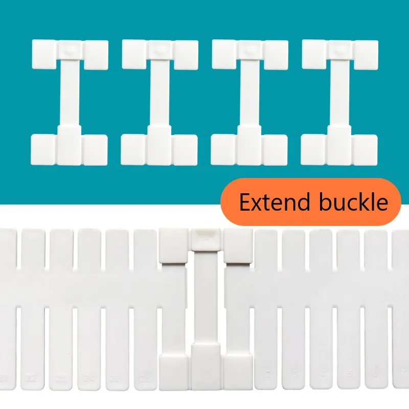 4Pcs/Lot Drawer Partition Accessories Extension Buckle Fixed Clip Drawer DIY Storage Clapboard Divider Sock Underwear Organizer thumbnail 6