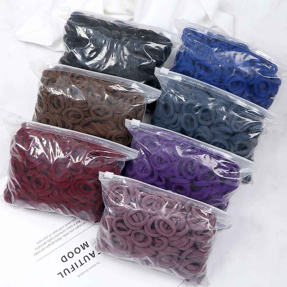50/100PCS 3cm Children Headband High Elastic Solid Color Scrunchies Kids Baby Hair Bands Headwear Hair Accessories Gifts Holder thumbnail 5