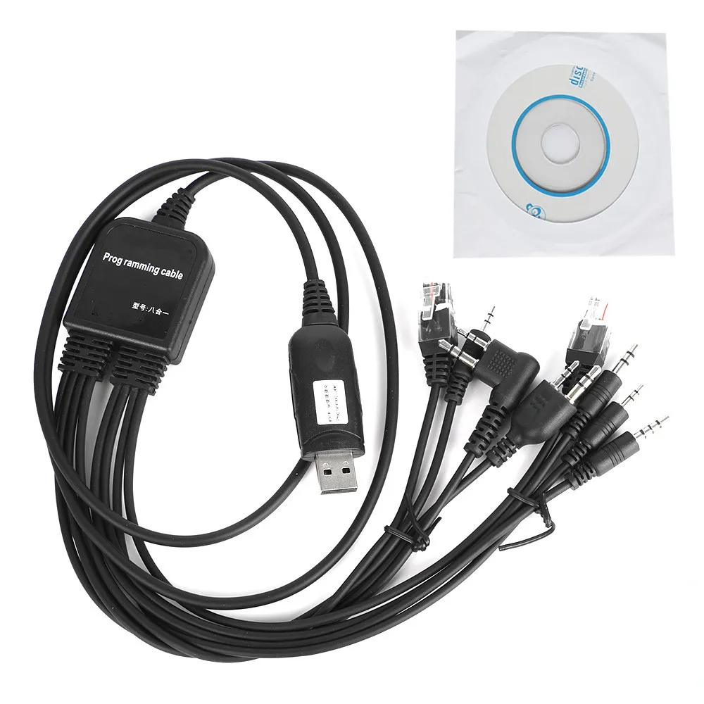 8 in 1 Function RJ-45 8 Pin Plug USB Programming Cable Line & Driver CD For Motorola Baofeng Kenwood HYT Radio thumbnail 2
