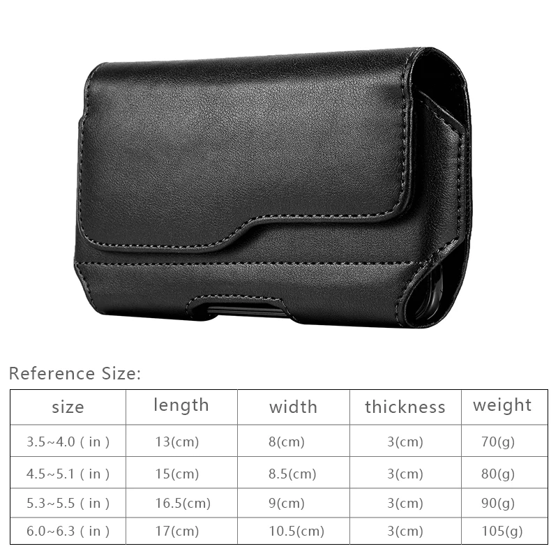 Phone Pouch Premium Leather Belt Case with Belt Clip Loop Magnetic Closure Cell Phone Holder Cover Waist Bag for iPhone Xiaomi thumbnail 4