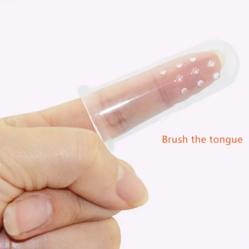Cute Baby Finger Toothbrush With Box Children Teeth Clear Massage Soft Silicone Infant Rubber Cleaning Brush Massager Set thumbnail 2