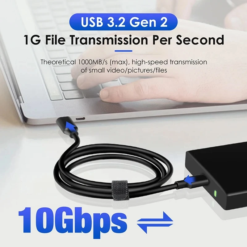 USB 3.2 10Gbps Type C Cable USB A to Type-C 3.2 Gen2 Cable Data Transfer USB C SSD Hard Disk Cable 3A 60W QC 3.0 Fast Charging thumbnail 2