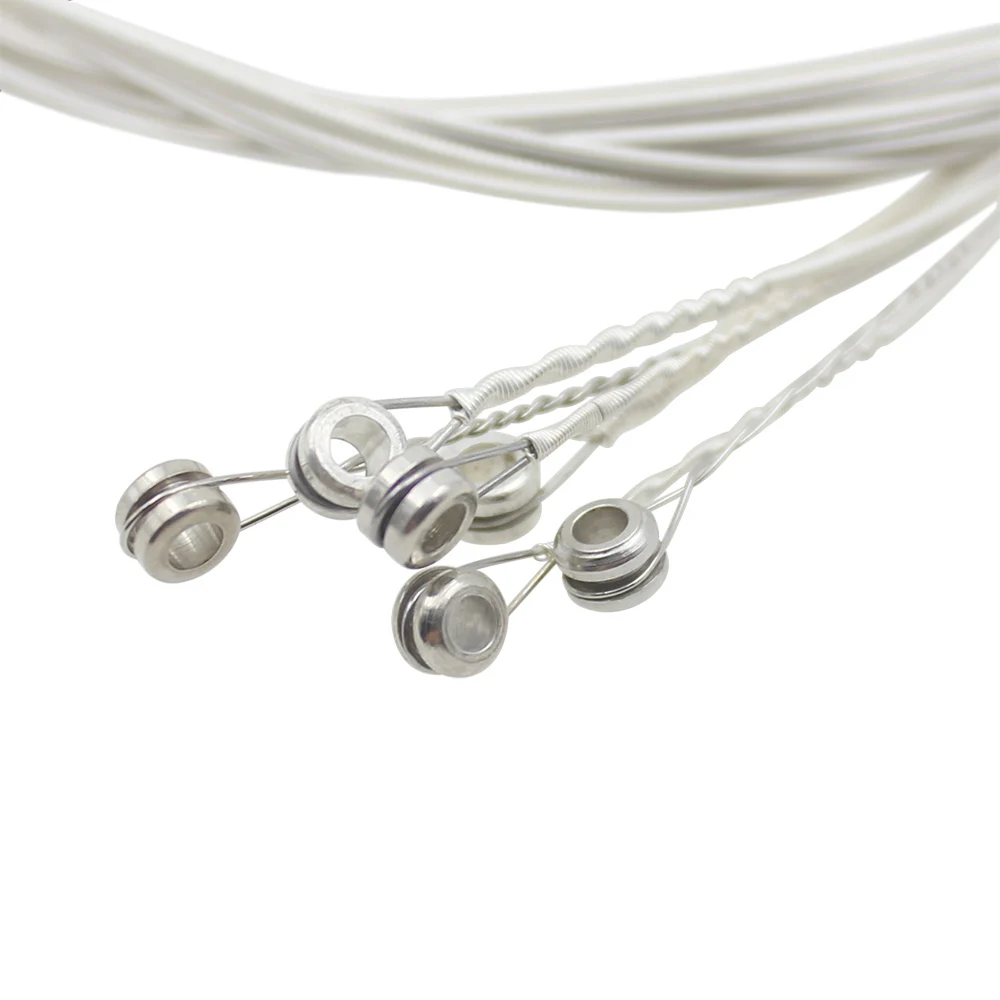 6Pcs/Set Acoustic Guitar Strings A104  Stainless Steel Mercerized Strings Silver Plated Copper Alloy Wound Guitar Accessories thumbnail 5