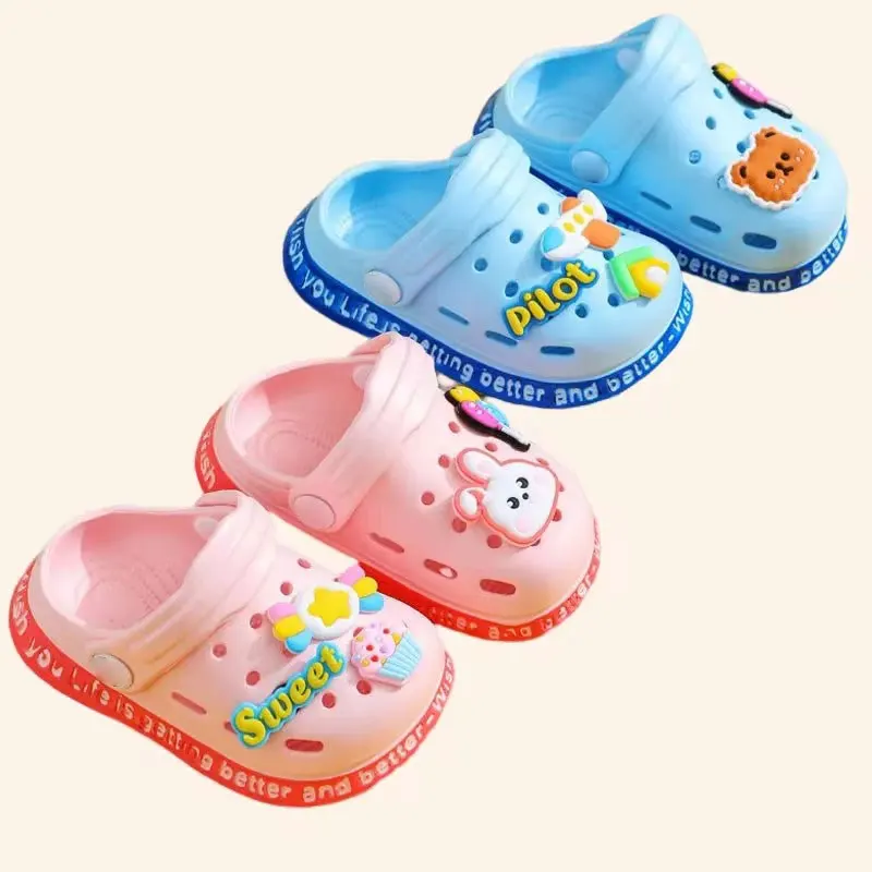 Summer Kids ShoesSandals Hole Children's Shoes Slippers Soft Anti-Skid Cartoon Design Hole Baby Shoes Sandy Beach For Boys Girls thumbnail 2