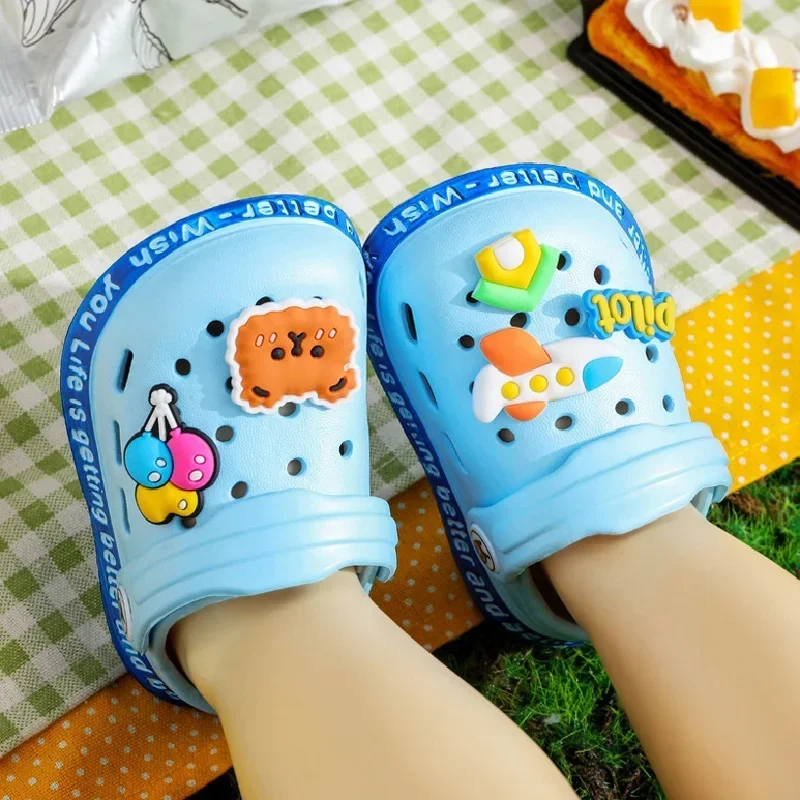 Summer Kids ShoesSandals Hole Children's Shoes Slippers Soft Anti-Skid Cartoon Design Hole Baby Shoes Sandy Beach For Boys Girls thumbnail 5