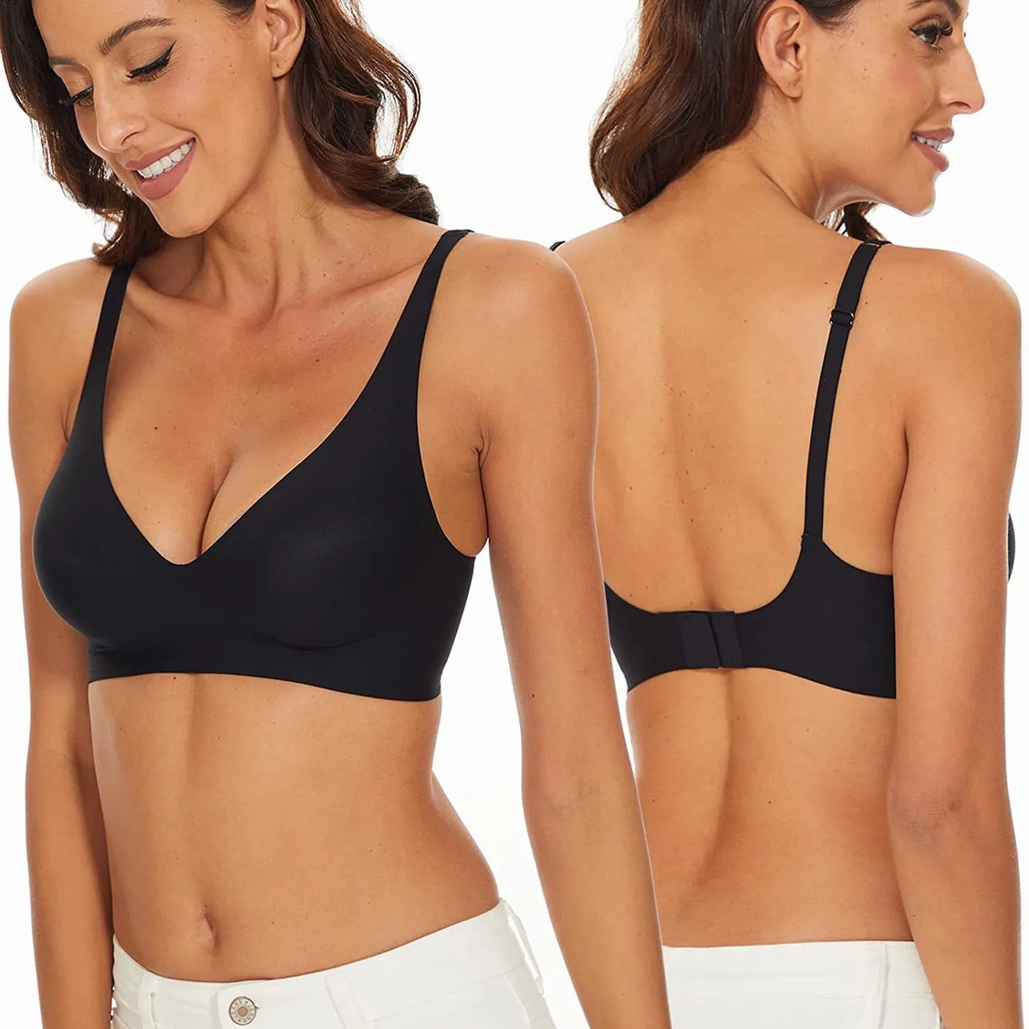 Sexy Seamless Bra Wire Free Brassiere Adjustable Wireless Bras Women Underwear Female Push Up Padded Bralette Lingerie Intimates thumbnail 2