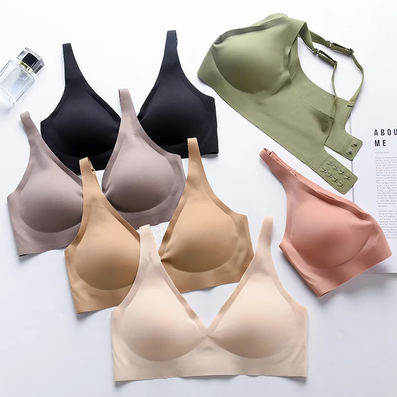 Sexy Seamless Bra Wire Free Brassiere Adjustable Wireless Bras Women Underwear Female Push Up Padded Bralette Lingerie Intimates thumbnail 6