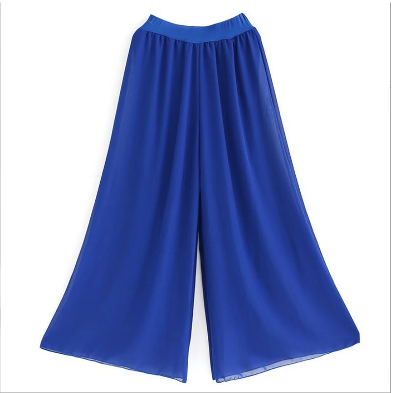 Dance practice pants, dance pants, folk dance, adult women's wide-leg pants, yoga pants, gauze chiffon party pants, costumes thumbnail 5