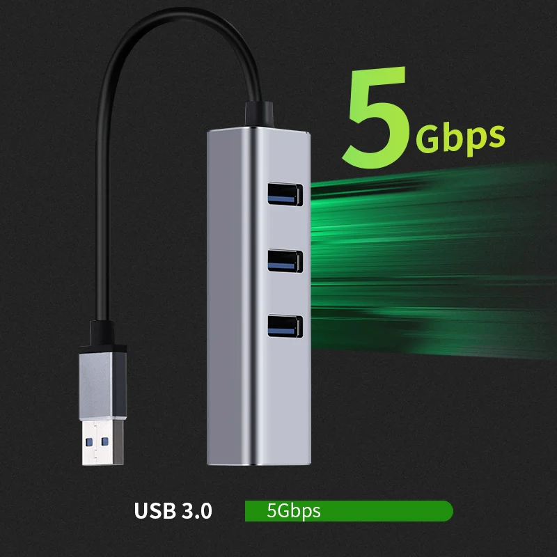 USB 3.0 HUB 1000Mbps 3 Ports USB 3.0 Type C HUB USB to Rj45 Gigabit Ethernet Adapter RTL8153 for MacBook Laptop Computer thumbnail 5
