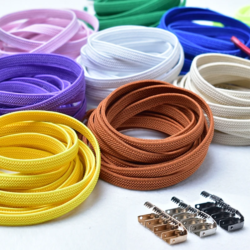 1 Pair No Tie Shoe laces Elastic Shoelaces Outdoor Leisure Sneakers Quick Safety Flat Shoe lace Kids And Adult Unisex Lazy laces thumbnail 2