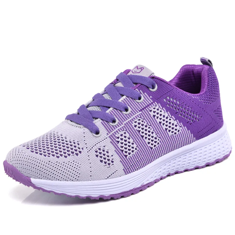 Women Casual Shoes Fashion Breathable Walking Mesh Flat Shoes Sneakers Women Running Gym Vulcanized Shoes White Female Footwear thumbnail 6