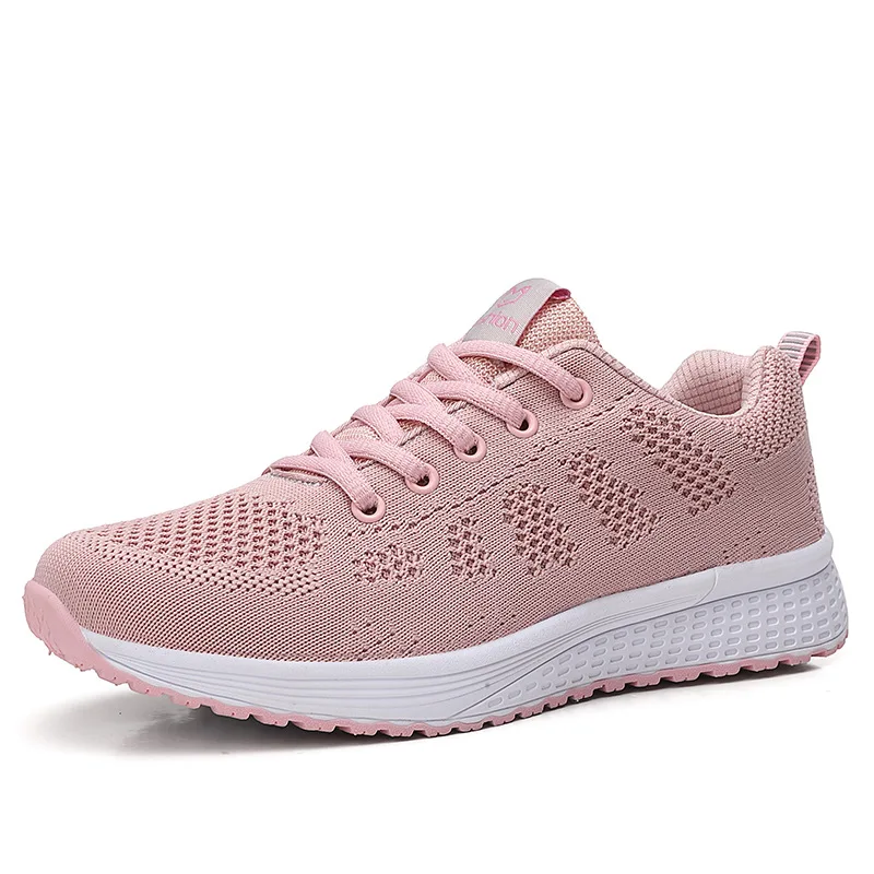 Women Casual Shoes Fashion Breathable Walking Mesh Flat Shoes Sneakers Women Running Gym Vulcanized Shoes White Female Footwear thumbnail 5