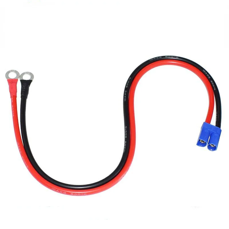 50CM EC5 Male / Female To O Ring Terminal Cable Plug Connector 10AWG RC ESC Charger Car Battery Jump Starters Jumper Cables thumbnail 2