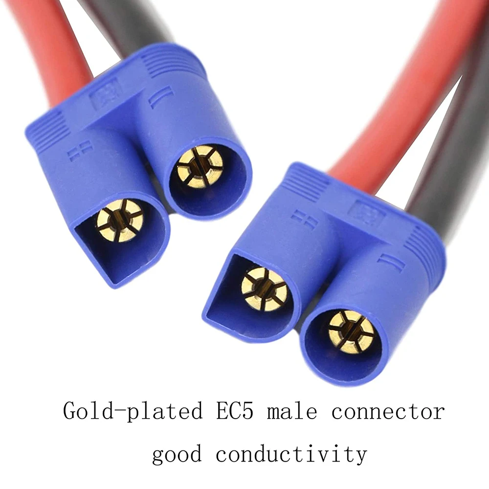 50CM EC5 Male / Female To O Ring Terminal Cable Plug Connector 10AWG RC ESC Charger Car Battery Jump Starters Jumper Cables thumbnail 5