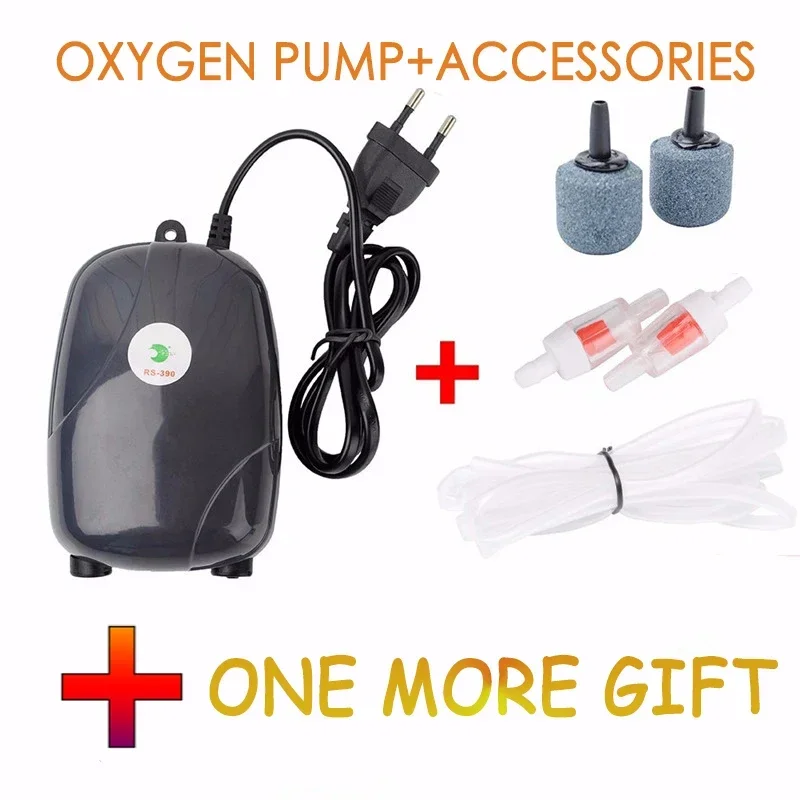 Aquarium Air Pump Fish Tank Mini Compressor Single Double Outlet with Check Valve Tube Aquatic Accessories 220V 3W 5W thumbnail 6