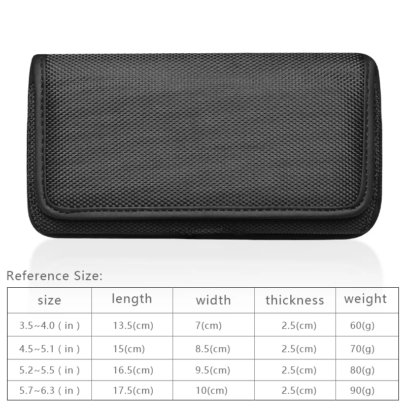 Phone Holster Case Nylon Cell Phone Belt Clip 3.5-6.3 inch  Pouch Carrying Case Waist Bag for iPhone 13 12 Samsung Galaxy Xiaomi thumbnail 5