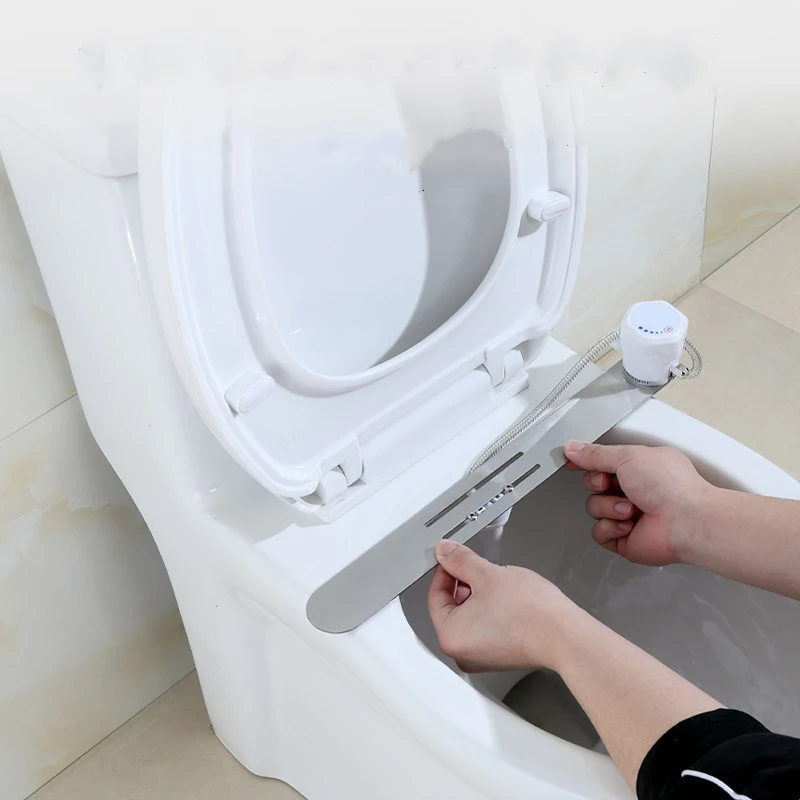 1PC Stainless Steel+ABS Bidet Toilet Seat Attachment Single Nozzle Butt Cleaner Sprayer Shattaf Non Electric Self-Cleaning thumbnail 2