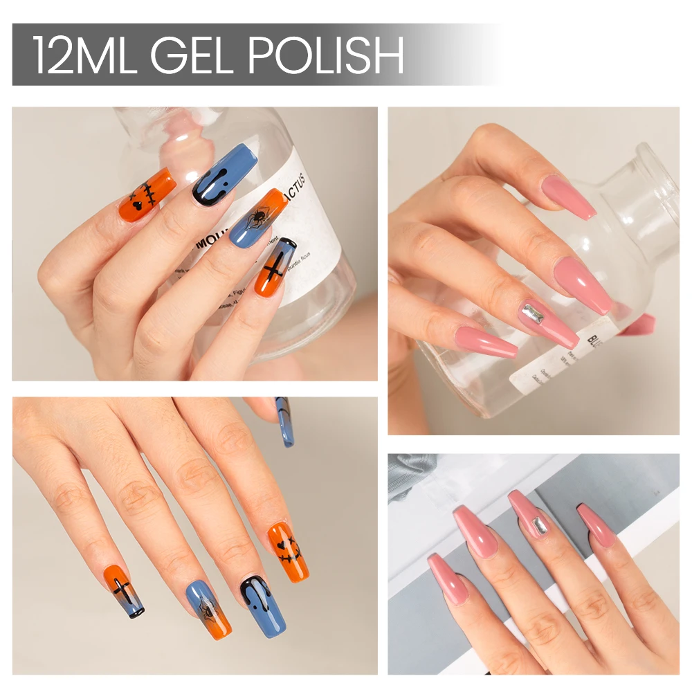 MAYCHAO Gel Nail Polish 12ML Full Coverage Base Top Coat Soak Off Gel Polish UV LED Gel Semi Permanent Varnishes Design Nail Art thumbnail 5