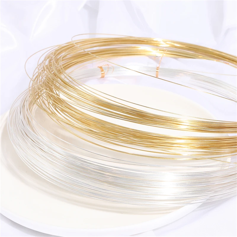 0.4/0.5/0.6/0.7/0.8mm Gold Copper Wire for Bracelet Necklace Colorfast Beading Wire Jewelry Cord String for DIY Craft Making thumbnail 5