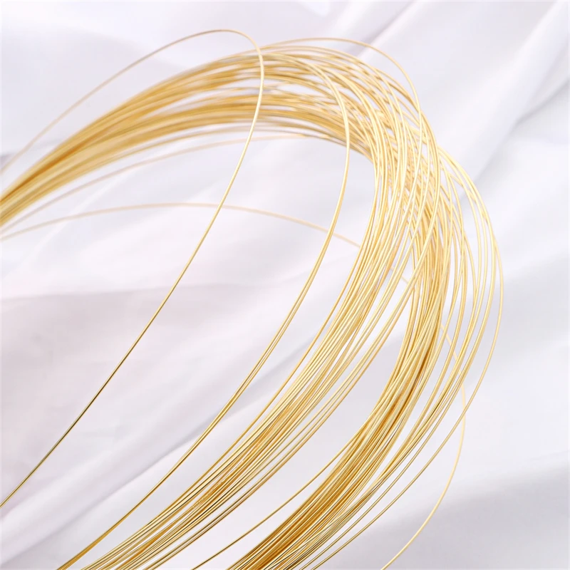 0.4/0.5/0.6/0.7/0.8mm Gold Copper Wire for Bracelet Necklace Colorfast Beading Wire Jewelry Cord String for DIY Craft Making thumbnail 4