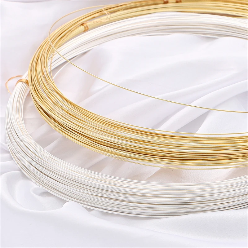 0.4/0.5/0.6/0.7/0.8mm Gold Copper Wire for Bracelet Necklace Colorfast Beading Wire Jewelry Cord String for DIY Craft Making thumbnail 6