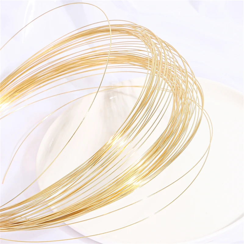 0.4/0.5/0.6/0.7/0.8mm Gold Copper Wire for Bracelet Necklace Colorfast Beading Wire Jewelry Cord String for DIY Craft Making thumbnail 2