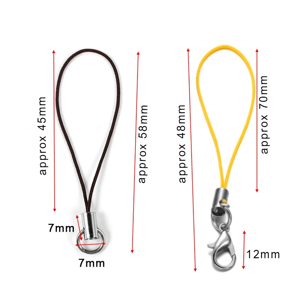 20/50/100Pcs Lanyard Lariat Strap Cords Lobster Clasp Rope Keychain Hooks Mobile Set Charms Keyring Pendant Key Ring Accessories thumbnail 2