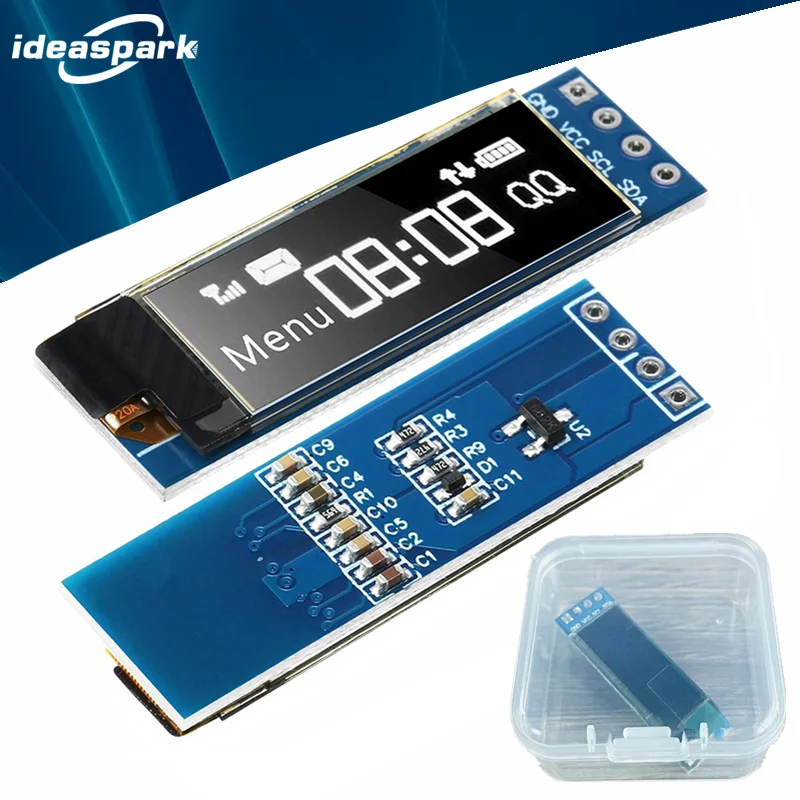 0.96 Inch OLED Display Module SSD1306 I2C IIC SPI Serial 128X64 LCD 4 Pin YellowBlue WhiteBlue for Arduino(Pin Headers Soldered) thumbnail 5