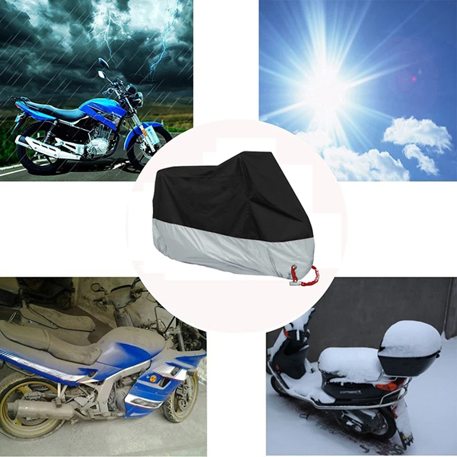 Brand New S M L XL 2XL 3XL 4XL Universal Outdoor UV Protector Waterproof Motorcycle Cover Bache Funda Moto Scooter Bycicle Case thumbnail 4