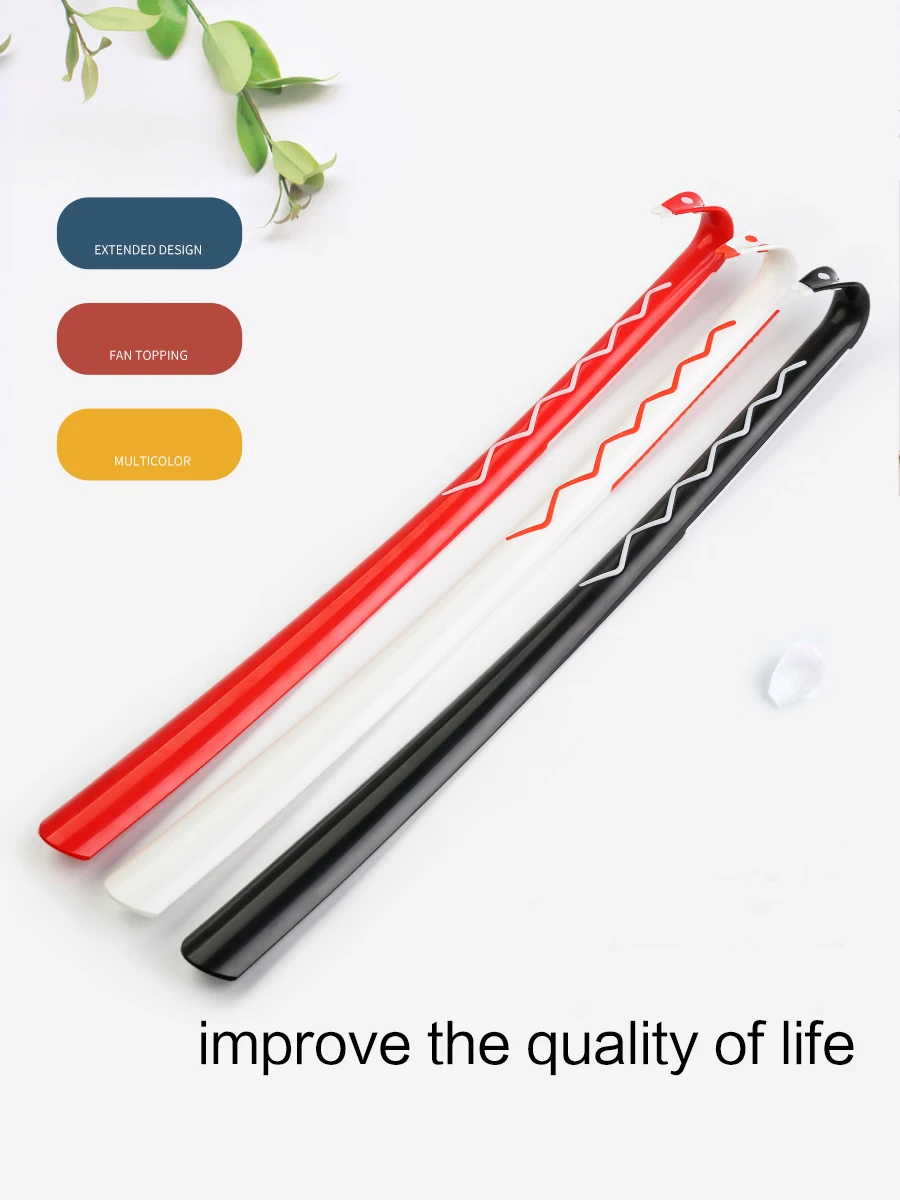62cm Professional Top Grade ABS Plastic Shoe Horn Long Handle Shoehorn Useful Shoe Lifter Hook Up Shoe Spoon Home Pregnant Tools thumbnail 3