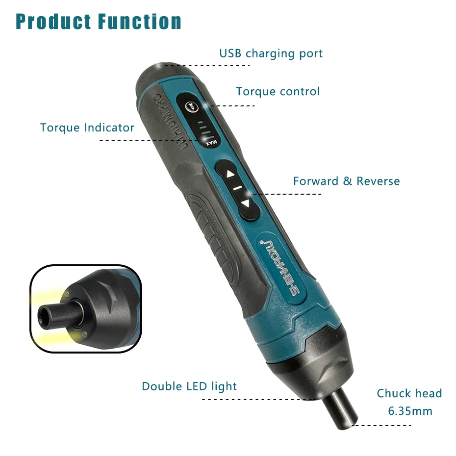 Cordless Electric Screwdriver Rechargeable 1300mah Lithium Battery Mini Drill 3.6V Power Tools Set Household Maintenance Repair thumbnail 3