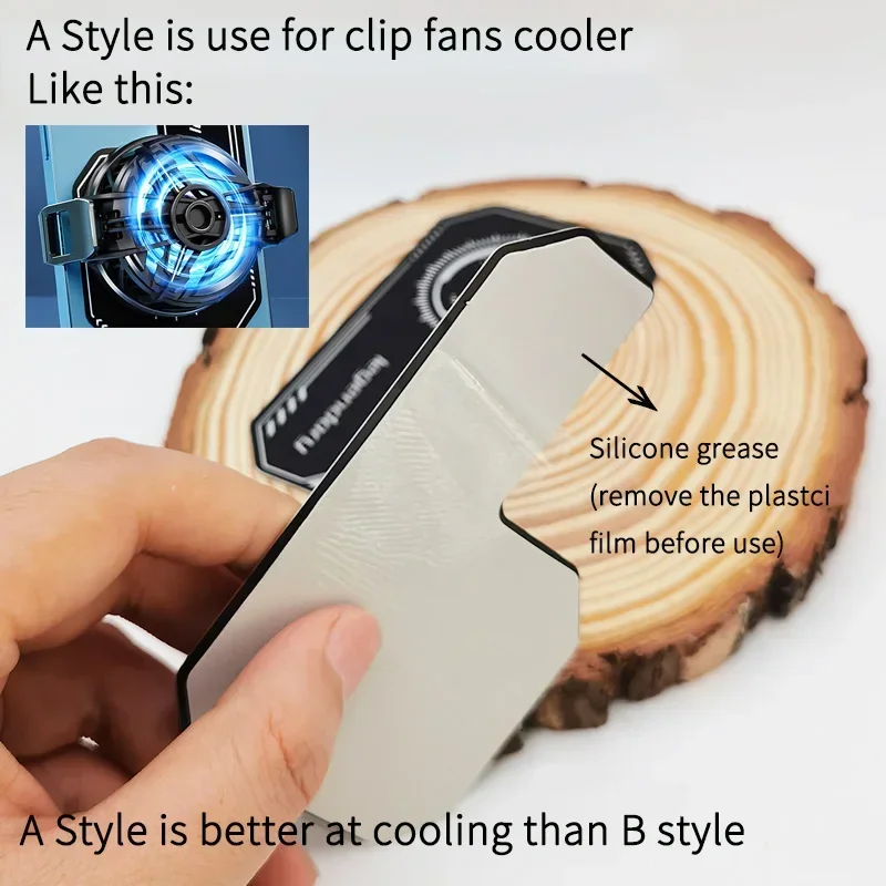 2026 Cell Phone Cooler Plate Radiator Magnetic Radiating Sticker for Game Cooling Fans Heat Sink For IPhone/Samsung/Xiaomi thumbnail 4