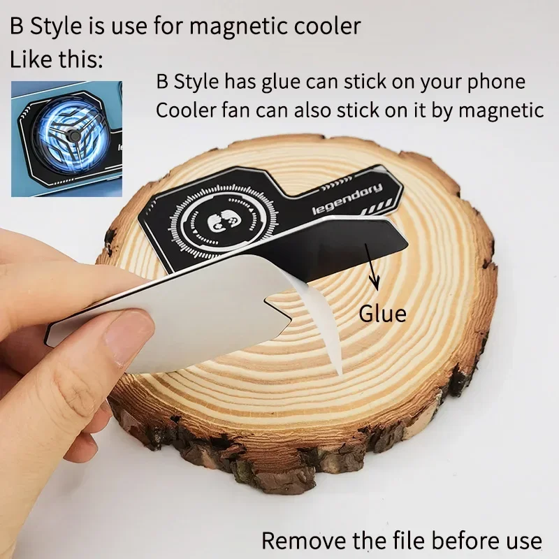 2026 Cell Phone Cooler Plate Radiator Magnetic Radiating Sticker for Game Cooling Fans Heat Sink For IPhone/Samsung/Xiaomi thumbnail 5