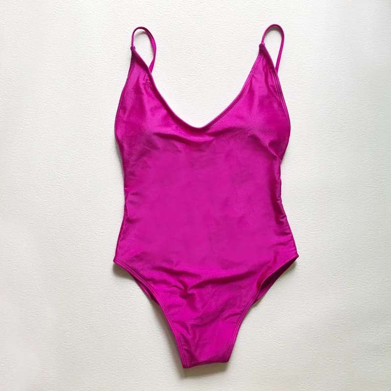 Sexy Padded Solid Swimsuit Women One Piece Bathing Suit 2025 New Bikinis Swimwear Summer Plus Size Beachwear Swimming Suit S-3XL thumbnail 4