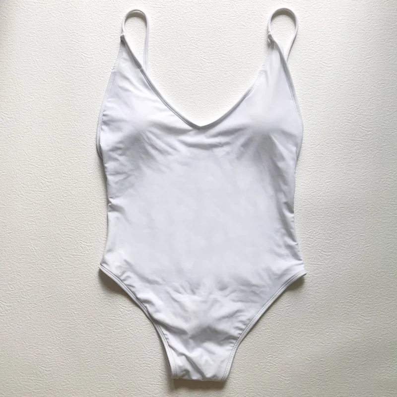 Sexy Padded Solid Swimsuit Women One Piece Bathing Suit 2025 New Bikinis Swimwear Summer Plus Size Beachwear Swimming Suit S-3XL thumbnail 3