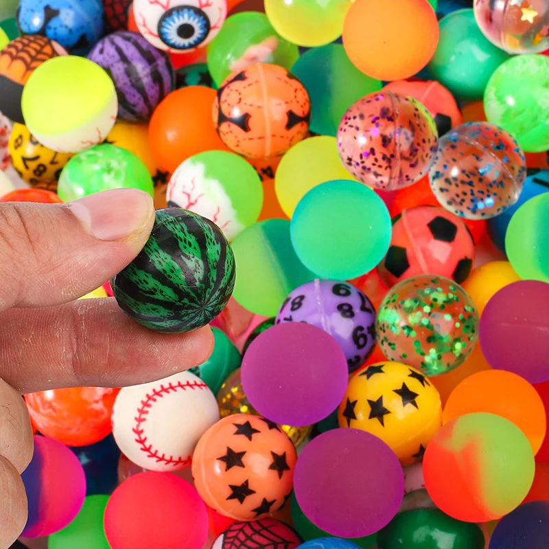 Rubber Bouncy Balls Party Favors For Kids Birthday Gifts Classroom Prize 27MM Balle Rebondissante Vending Machine Toys