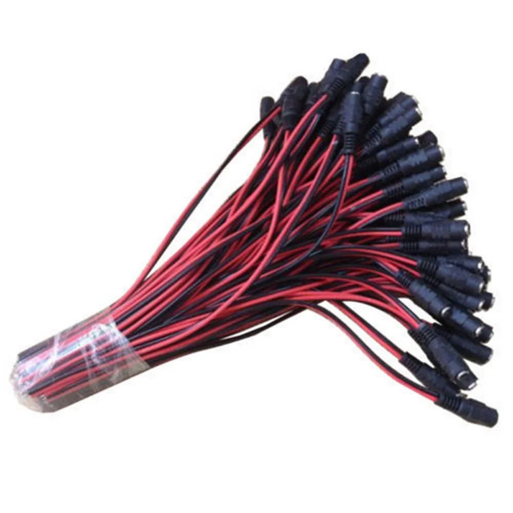 10pcs/Lot 2.1x5.5 Mm Male Female Plug 12V Dc Power Pigtail Cable Jack For Cctv Camera Connector Tail Extension 12V DC Wire thumbnail 5
