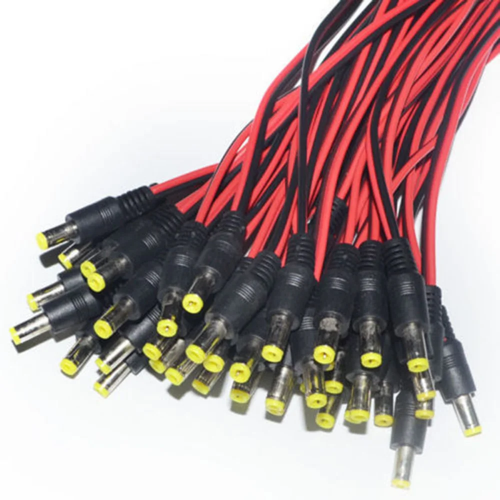 10pcs/Lot 2.1x5.5 Mm Male Female Plug 12V Dc Power Pigtail Cable Jack For Cctv Camera Connector Tail Extension 12V DC Wire thumbnail 4