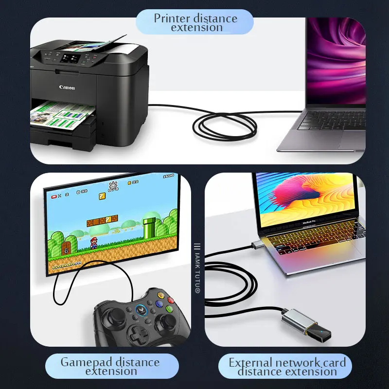 USB 3.0 / 2.0  Extension Cable Male to Female Extender Cable Fast Speed USB 3.0/2.0 Extended for laptop PC USB 3.0 Extension thumbnail 5
