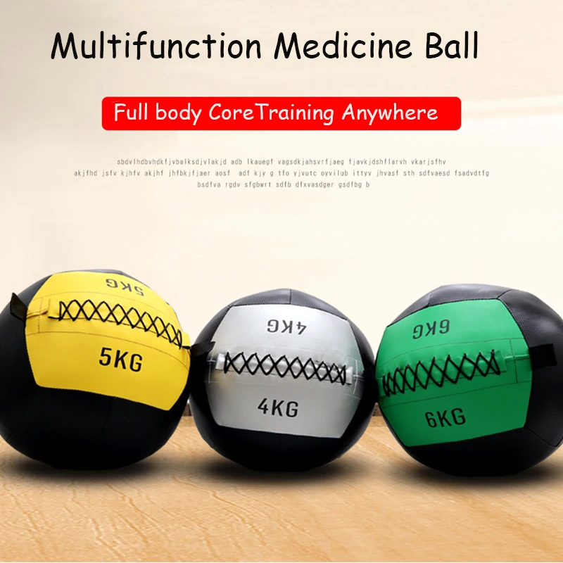 Medicine Wall Ball For Core Training Throwing Boucing Slam Cross Trainer Home Outdoor Use Dia 35cm Load 2 -15kg Empty