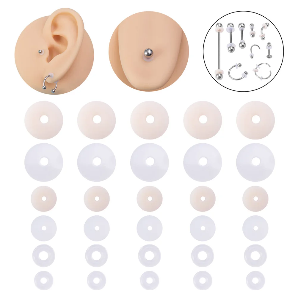 Wholesale Piercing Jewelry Silicone Pad Piercing Healing Silicone Discs for Industrial Cartilage Earrings Nose Tongue Lip Ring