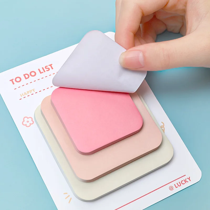 Multicolor Memo Pad 3 Size Adhesive Notepad Decal Scrapbooking DIY Diary Sticky Note Office School Supplies Kawaii Stationery thumbnail 4