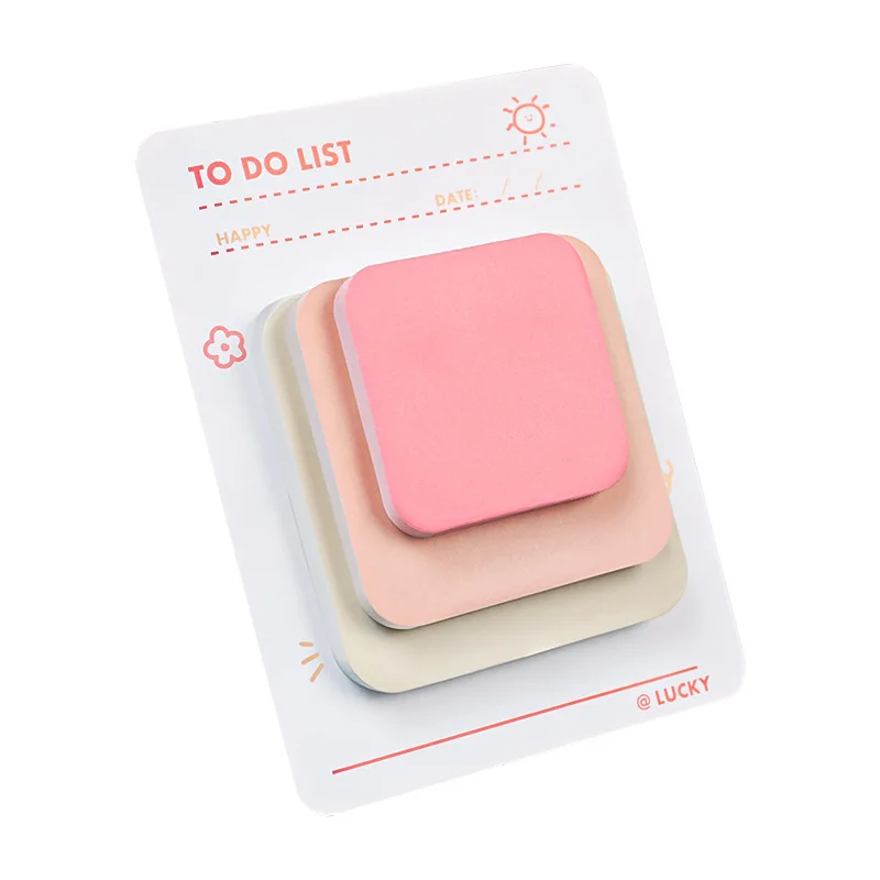 Multicolor Memo Pad 3 Size Adhesive Notepad Decal Scrapbooking DIY Diary Sticky Note Office School Supplies Kawaii Stationery thumbnail 5